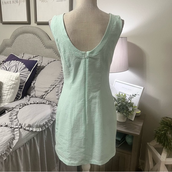 NWOT Lauren James Mint Green Sleeveless Seersucker Dress Size Medium - Picture 4 of 11